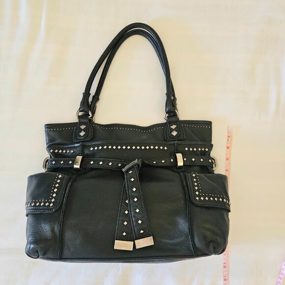 B. MAKOSKY Studded Black Super Soft Leather purse - Picture 13 of 13